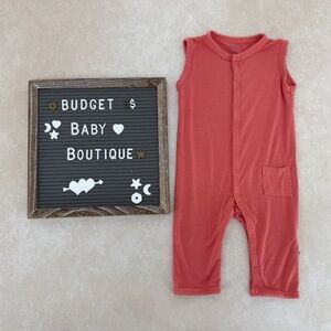 Kyte BABY Coral Sleeveless Snap Romper